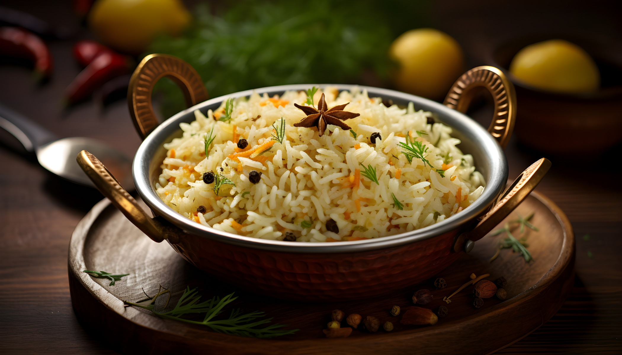 A regional delicacy prepared with fragrant basmati rice, tempered with whole spices and cooked to perfection in true Telangana style. Best paired with any curry.