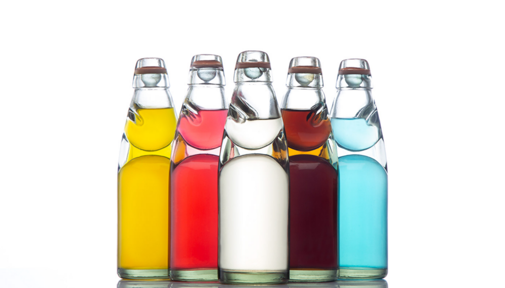 A nostalgic Indian carbonated drink served in a traditional codd-neck bottle.
